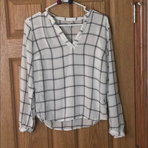 Black and White Checkered Top